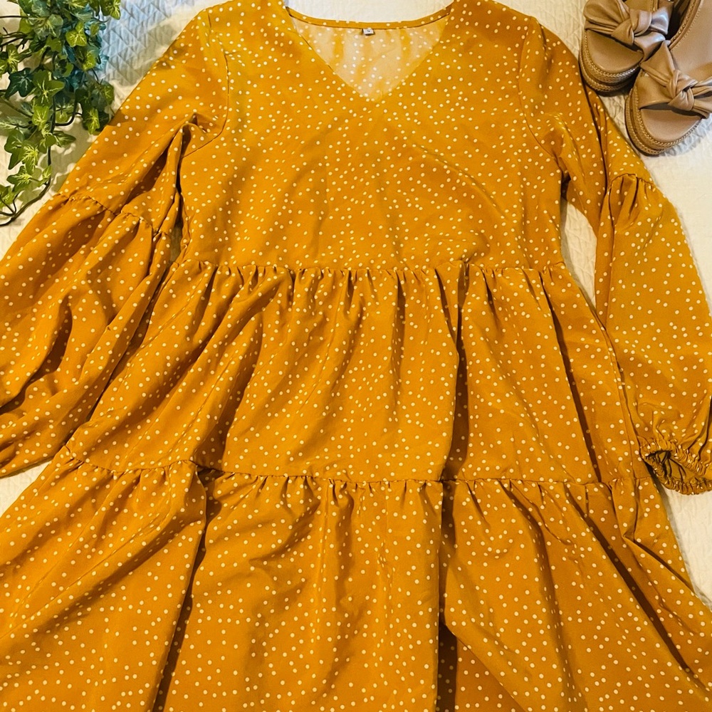 Polkadot shift dress